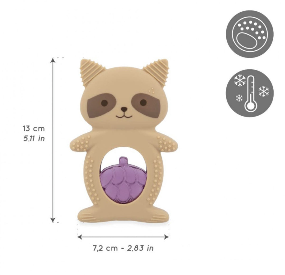 Anneau de dentition réfrigérant bébé dès 3 mois. Effet froid pour soulager les poussées dentaires en douceur. 