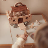 Arche de Noé en bois avec animaux – Jouet d’éveil 18 mois MRS ERTHA