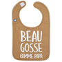 Bavoir “Beau gosse comme papa” camel