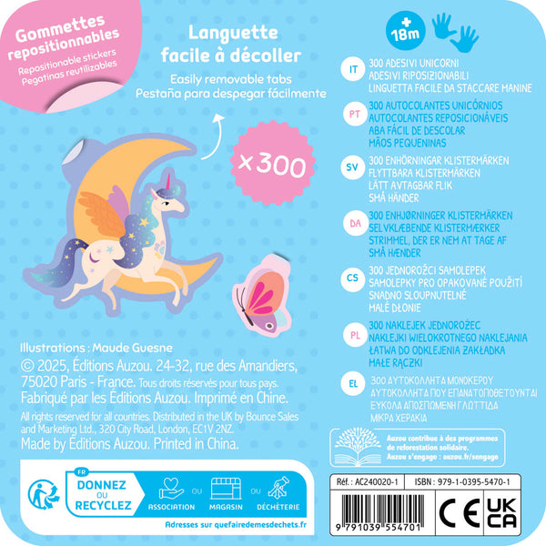 Boîte de Gommettes Licornes AUZOU