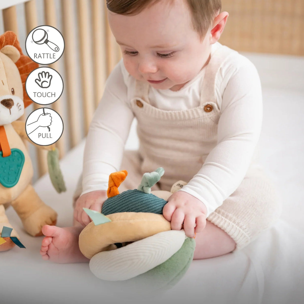 Balle d'activités Léon le Lion 15 cm – Nattou 🦁 NATTOU