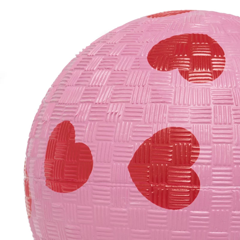 Ballon bébé cœurs rose 12 cm – balle enfant ludique