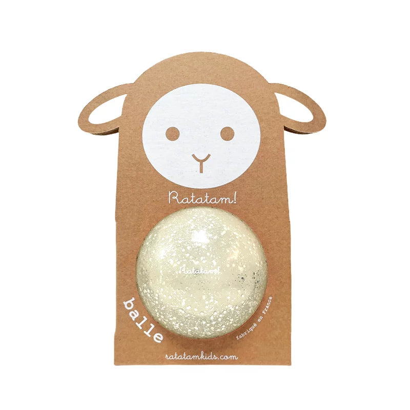 Ballon bébé paillettes bulles 10 cm argent – balle sensorielle enfant