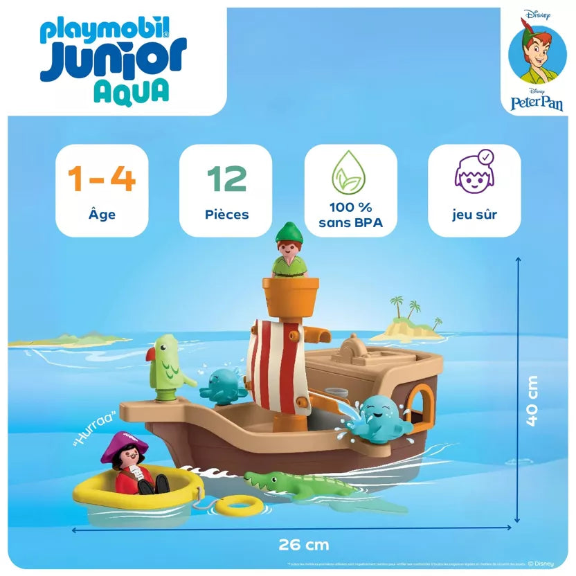 Bateau pirate Peter Pan Playmobil Junior – jouet bébé dès 1 an