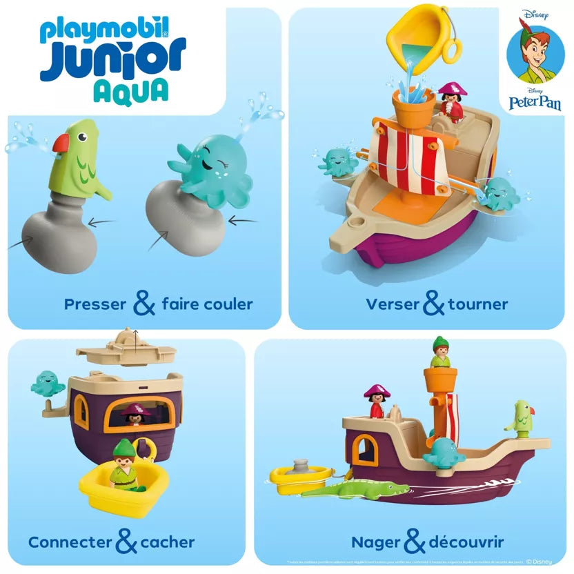 Bateau pirate Peter Pan Playmobil Junior – jouet bébé dès 1 an