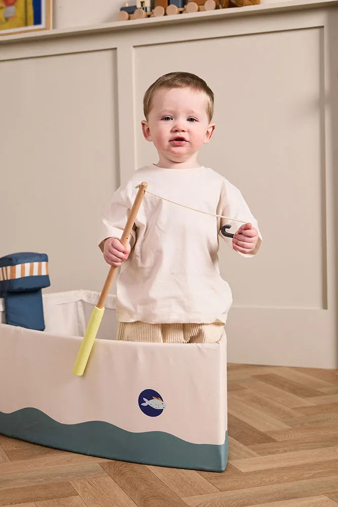 Bateau enfant avec set de pêche – cabane de jeu dès 2 ans