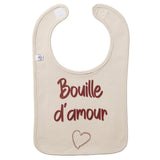 Bavoir bébé « Bouille d’Amour » – Sable BB & CO