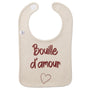 Bavoir bébé « Bouille d’Amour » – Sable BB & CO