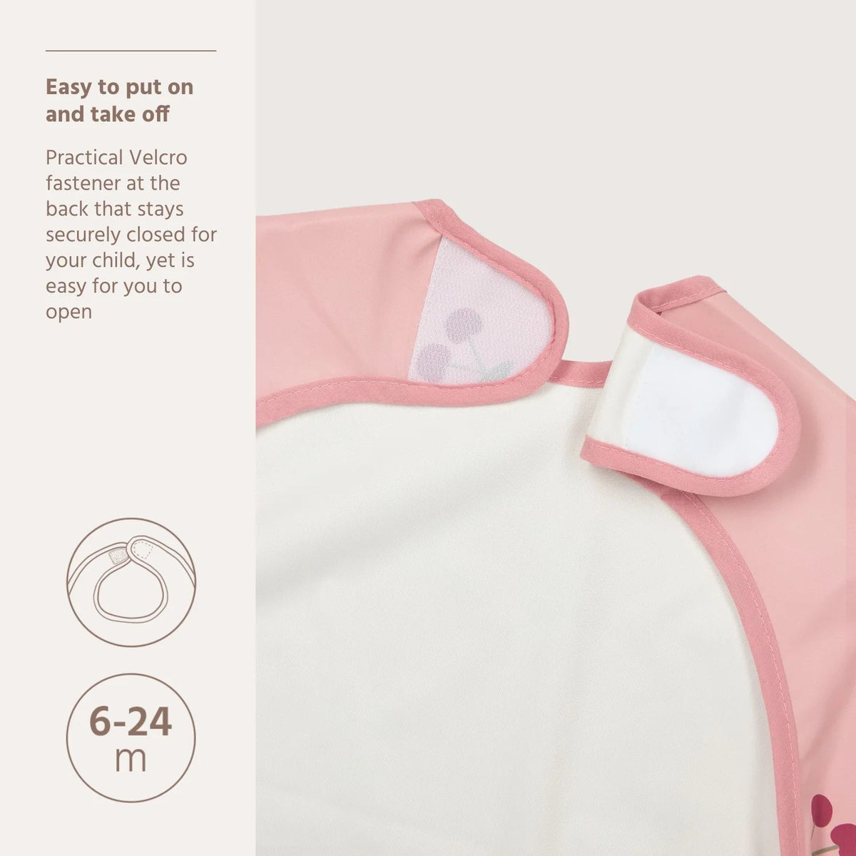 Bavoir à Manches Longues Cherry Soft Rose – Meyco Baby 🍒🌸 MEYCO BABY