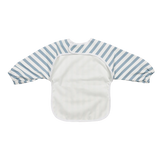 Bavoir à Manches Longues Fat Stripe Jeans Blue – Meyco Baby 💙 MEYCO BABY