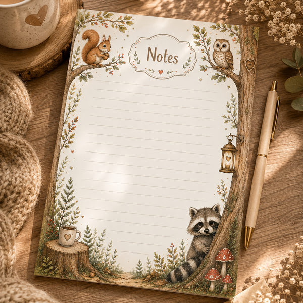 Bloc-notes Forêt – 25 feuilles A5 GMLB
