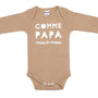 Body manches longues bébé « Comme Papa mais en mieux » – Camel – 3 mois BB & CO