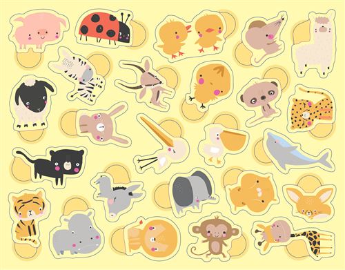 Boîte de Gommettes Bébé Animaux | Loisirs Créatifs Enfant AUZOU