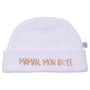 Bonnet Naissance “Maman mon idole" blanc BB & CO