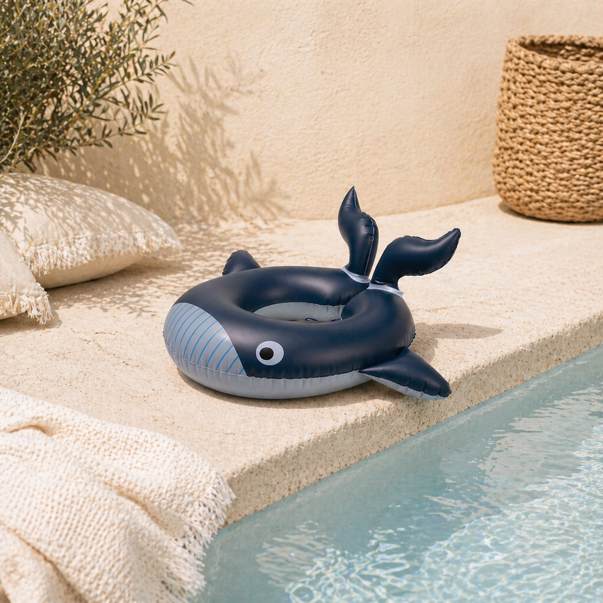 Bouée de natation enfant Baleine bleue – Ø 55 cm Swim Essentials
