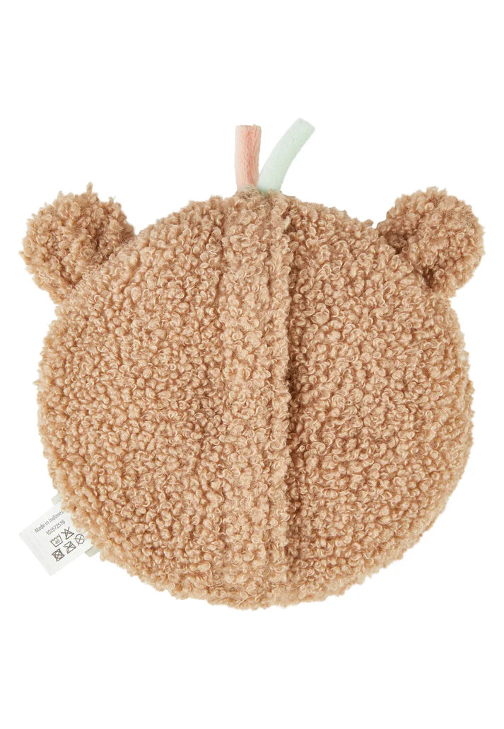 Coussin chauffant ours Bo avec sachet d’avoine amovible. Apporte douceur et réconfort aux bébés et enfants.