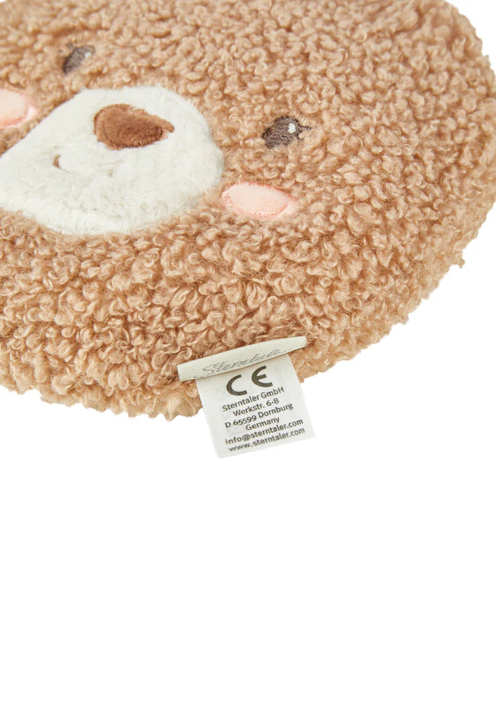 Coussin chauffant ours Bo avec sachet d’avoine amovible. Apporte douceur et réconfort aux bébés et enfants.