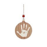 Boule de Noël empreinte bébé – Bois naturel petit artichaud