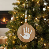Boule de Noël empreinte bébé – Bois naturel petit artichaud