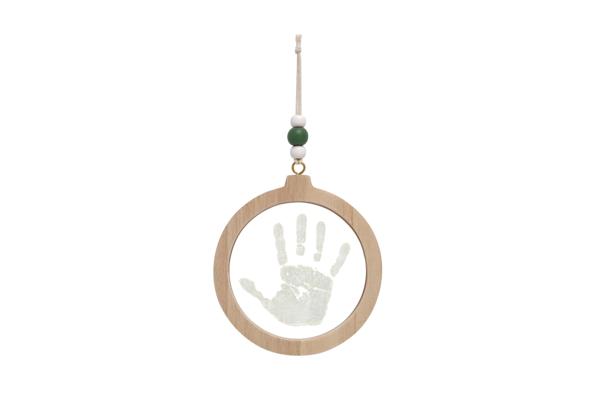 Boule de Noël empreinte bébé – Transparente petit artichaud