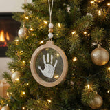 Boule de Noël empreinte bébé – Transparente petit artichaud