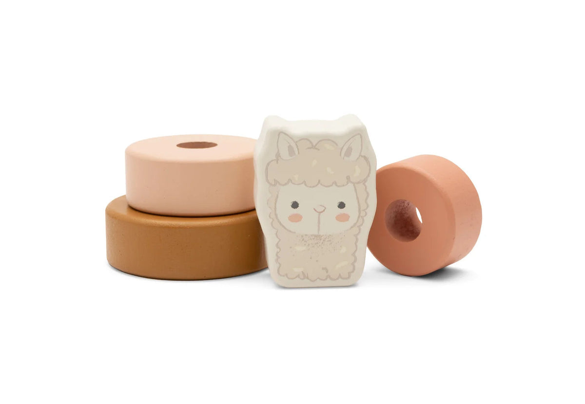 Boulier spirale & jeu à empiler en bois Alpaca Paco – Dès 12 mois JOLLEIN