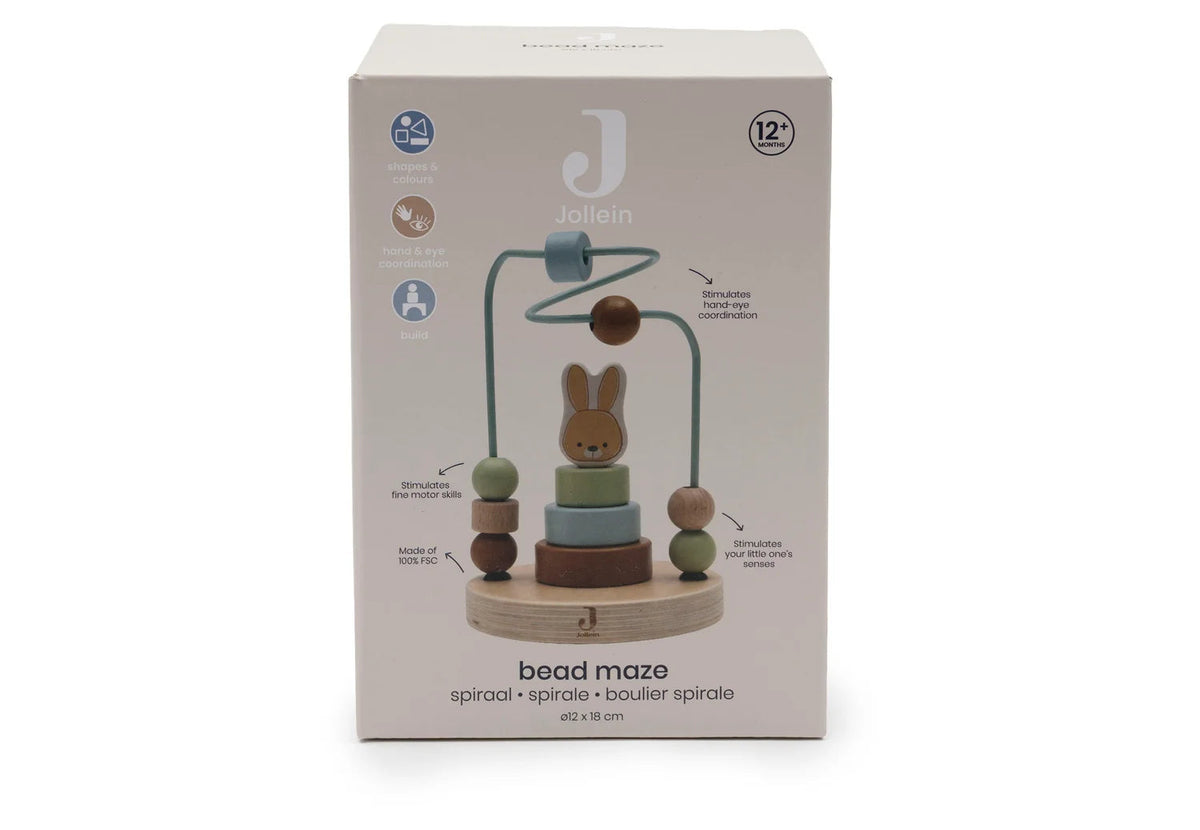 Boulier spirale & jeu à empiler en bois Jollies – Dès 12 mois JOLLEIN