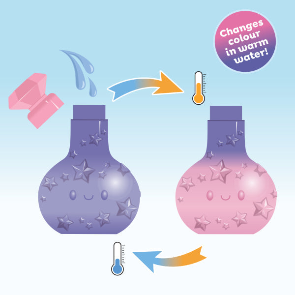 Bouteille de potion magique thermochromique – Violet à rose – Dès 2 ans TIGER TRIBE