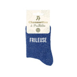 Chaussettes à paillettes « Frileuse » – Bleu SAVONNERIE DE L'ILOT