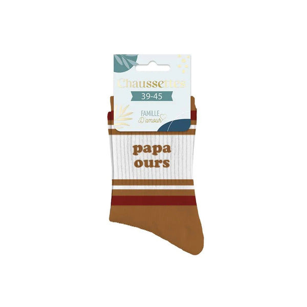 Chaussettes « Papa Ours » – Marron – Taille 39-45 SAVONNERIE DE L'ILOT