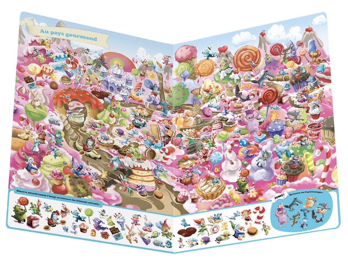 livre jeu observation enfant
univers fantastiques cherche et trouve