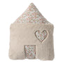 Coussin déco forme maison fausse fourrure angora beige / liberty – Afternoon Tea