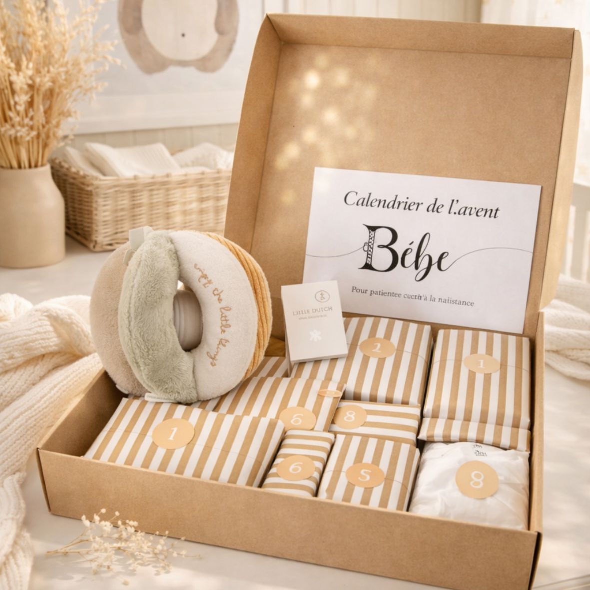 Calendrier de l’avent en attendant bébé Petit coeur salé | Cadeau de grossesse original