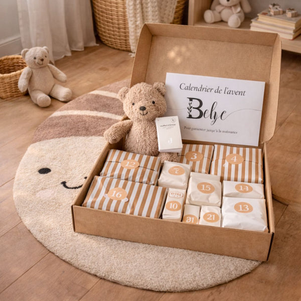 Calendrier de l'avent femme enceinte Petit coeur salé est un Cadeau de grossesse original pour attendre la naissance de bébé