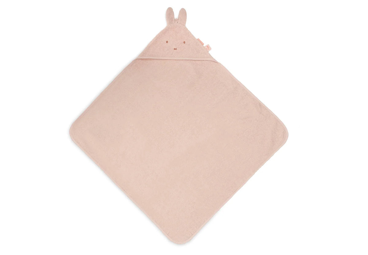 Cape de bain bébé Miffy rose en éponge 75 x 75 cm - Jollein JOLLEIN