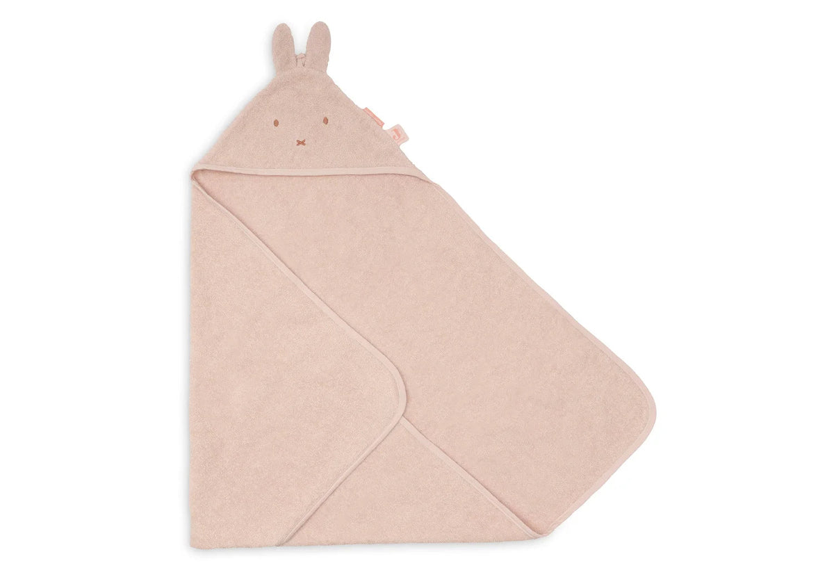 Cape de bain bébé Miffy rose en éponge 75 x 75 cm - Jollein JOLLEIN