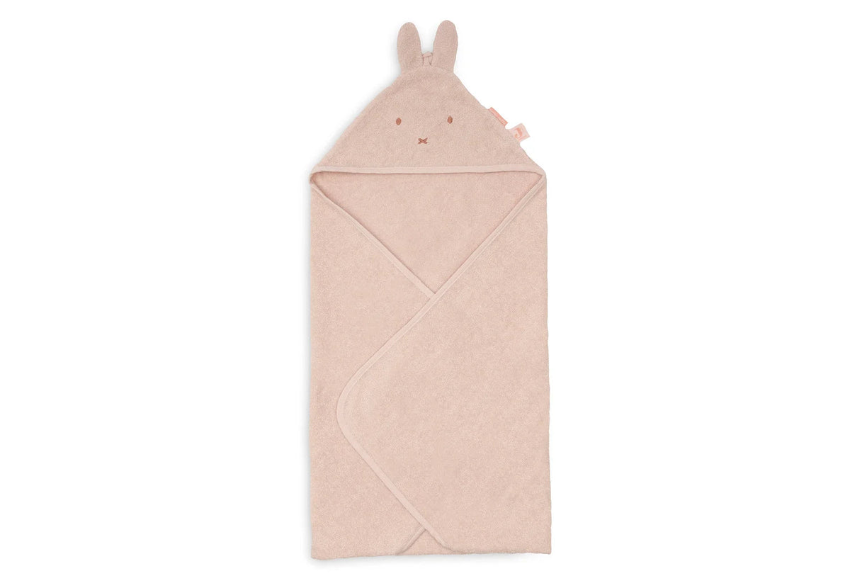 Cape de bain bébé Miffy rose en éponge 75 x 75 cm - Jollein JOLLEIN