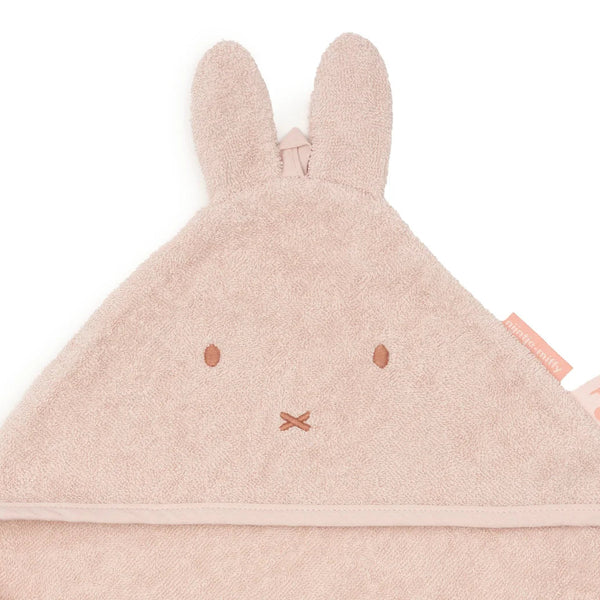 Cape de bain bébé Miffy rose en éponge 75 x 75 cm - Jollein JOLLEIN