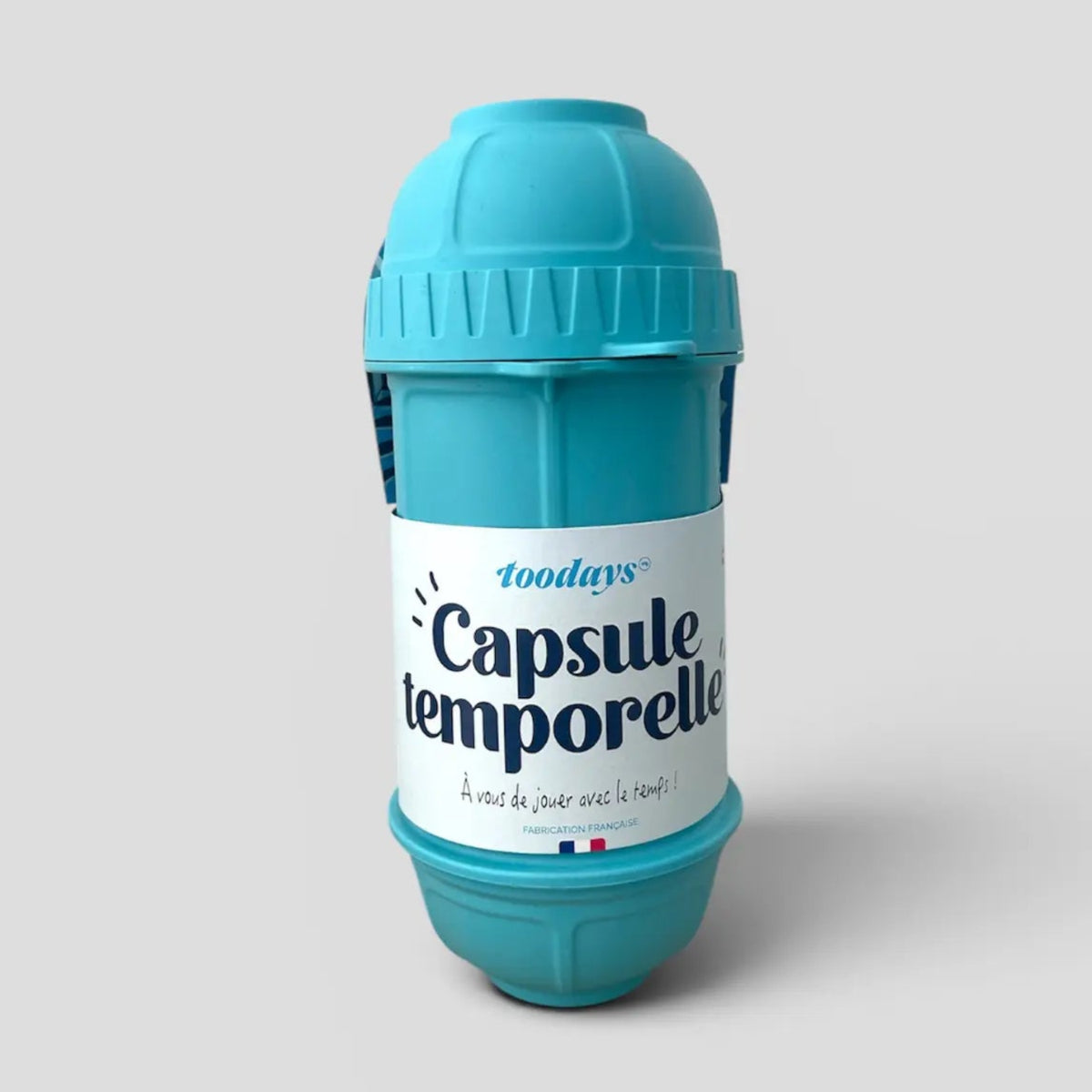 Capsule temporelle bébé bleue – Souvenirs de naissance à conserver