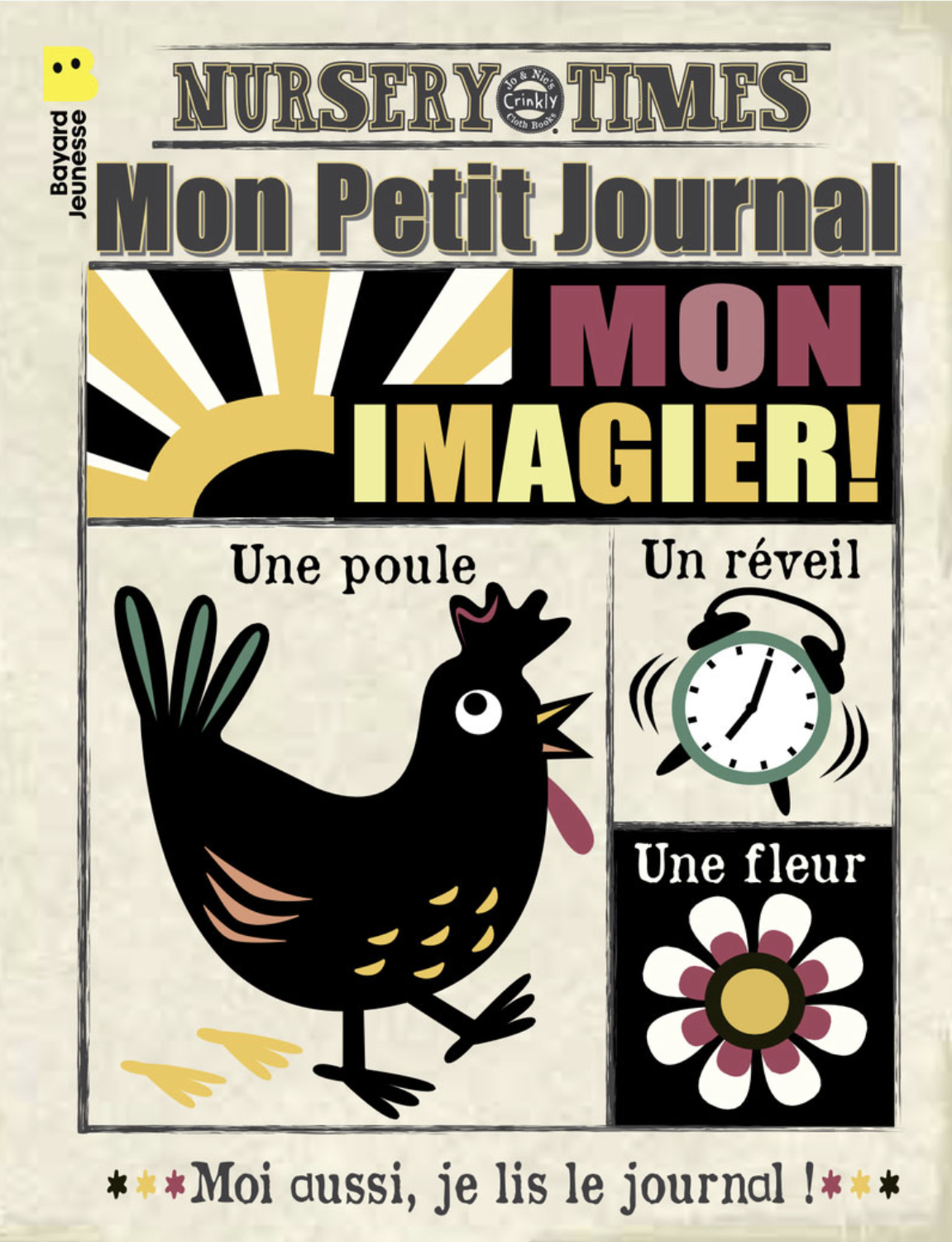 CRINKLY IMAGIER NOIR ET BLANC – Livre Tissu Sensoriel pour Bébé