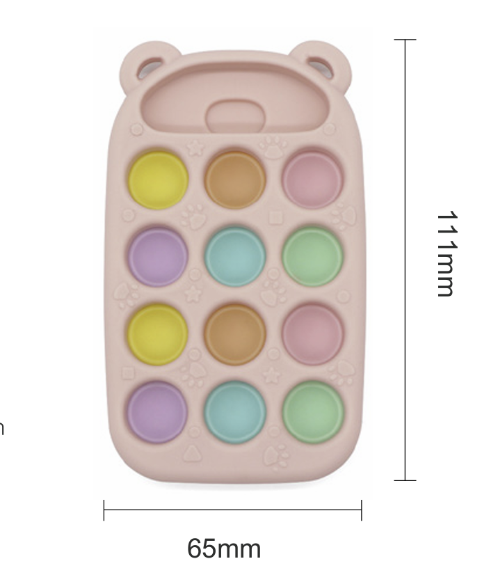 Jouet pop-it Silicone ours beige GMLB
