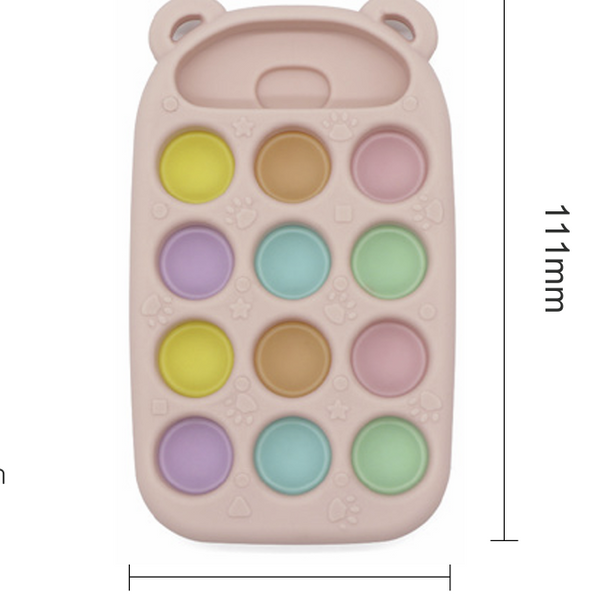 Jouet pop-it Silicone ours beige GMLB