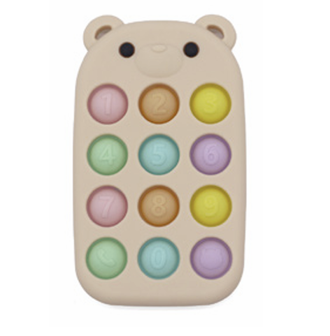 Jouet pop-it Silicone ours beige GMLB