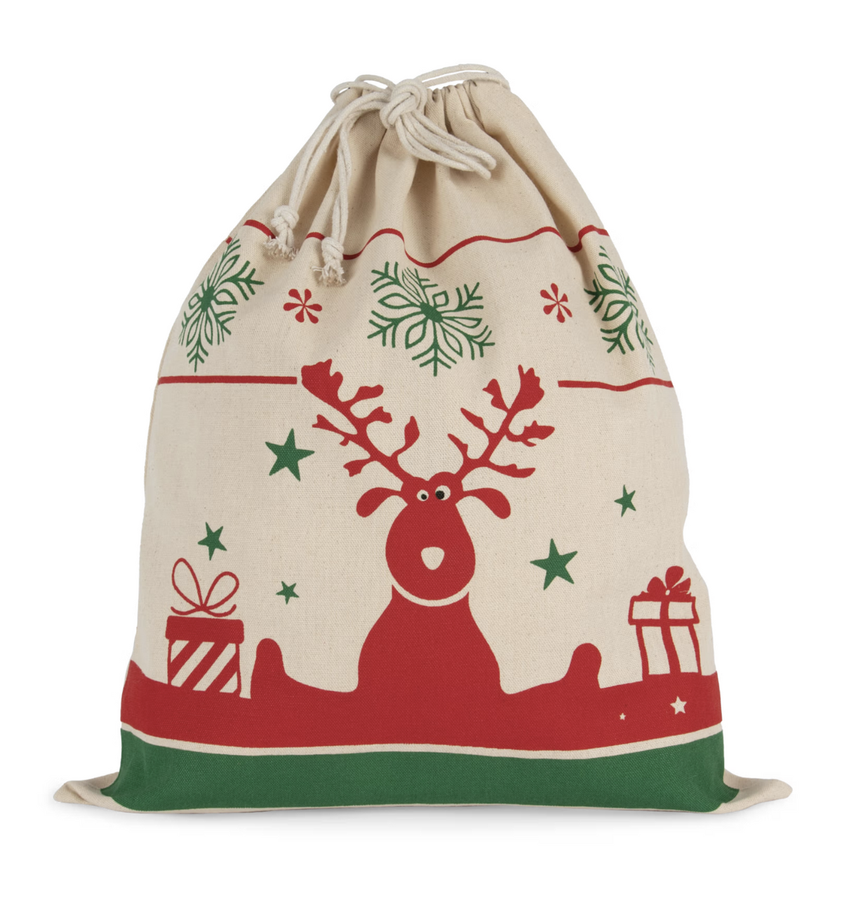 Sac avec cordon motifs de Noël Renne Petit coeur salé