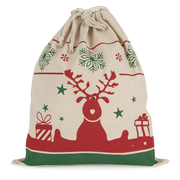 Sac avec cordon motifs de Noël Renne Petit coeur salé