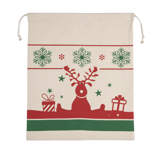 Sac avec cordon motifs de Noël Renne Petit coeur salé
