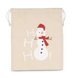 Sac coton à cordon motif bonhomme de neige Petit coeur salé