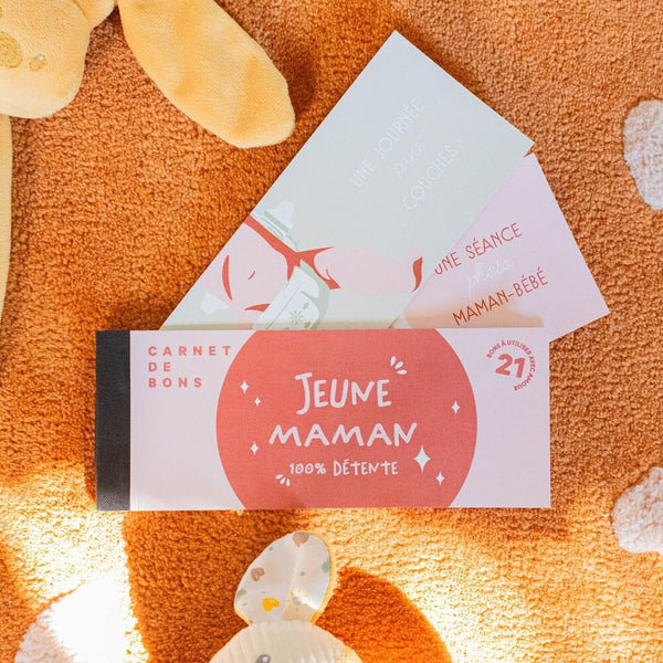 Carnet de bons jeune maman 21 bons détachables à personnaliser