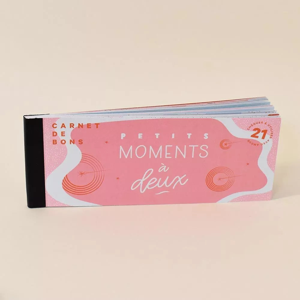 Carnet de Bons Chéquier Romantique Petits Moments à Deux OPARI