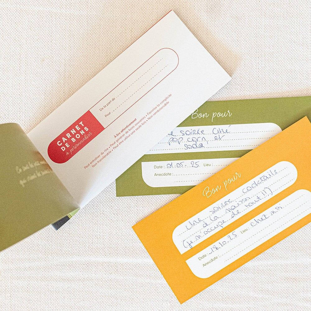 Carnet de bons papier PEFC fabriqué en France